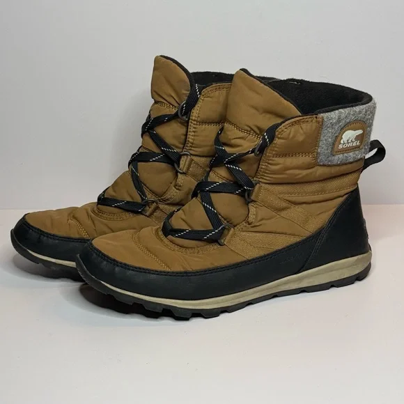 Sorel Tan and Black Winter Boots - Picture 2 of 9